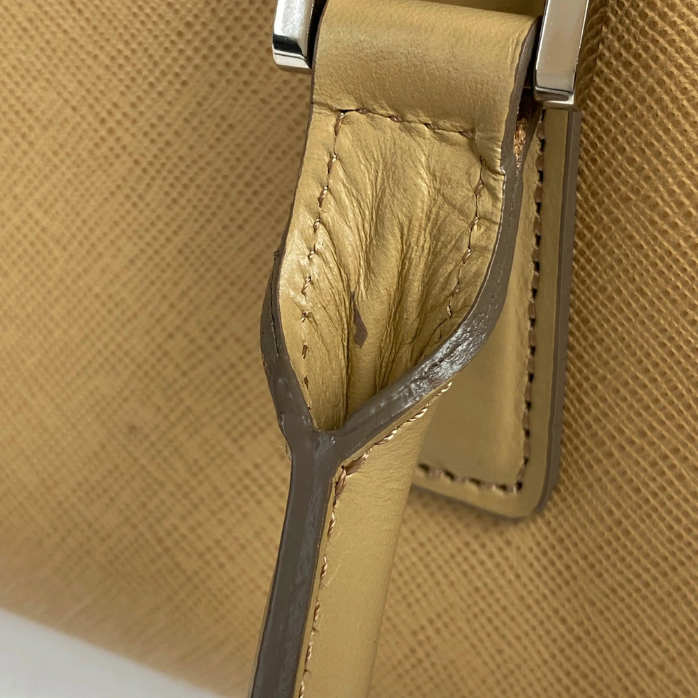 Burberry logo handbag tote bag leather beige - Picture 4 of 6
